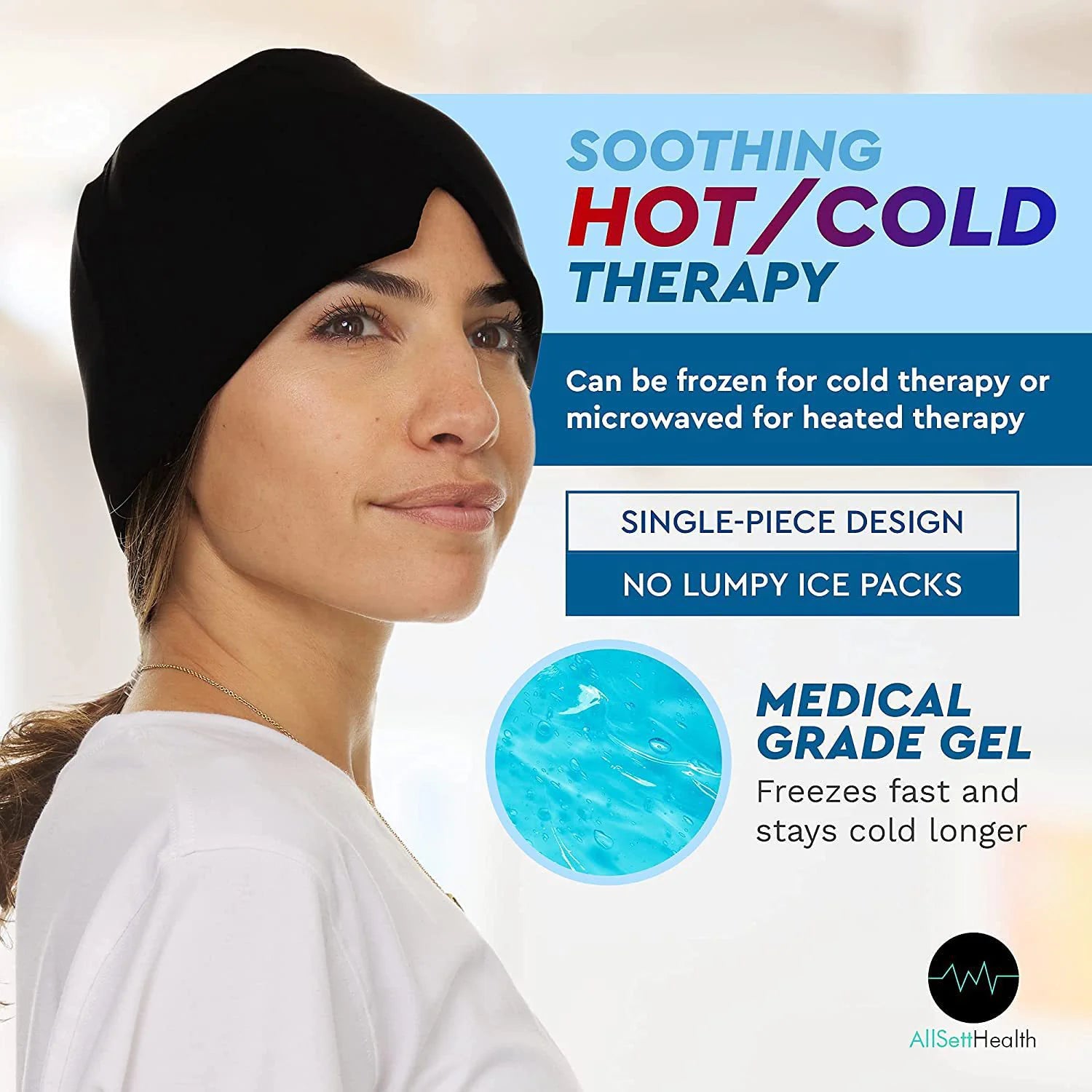 Migraine Relief Hat Mask - Cold Compress Hood
